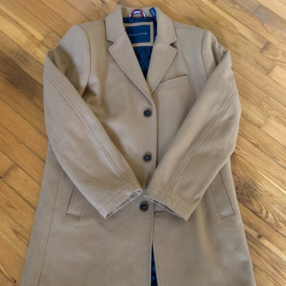 TOMMY HILFIGER MENS WOOL BLEND COAT